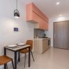 Tủ bếp chữ I để đảm bảo tiết kiệm diện tích nhưng vẫn đầy đủ tiện nghi