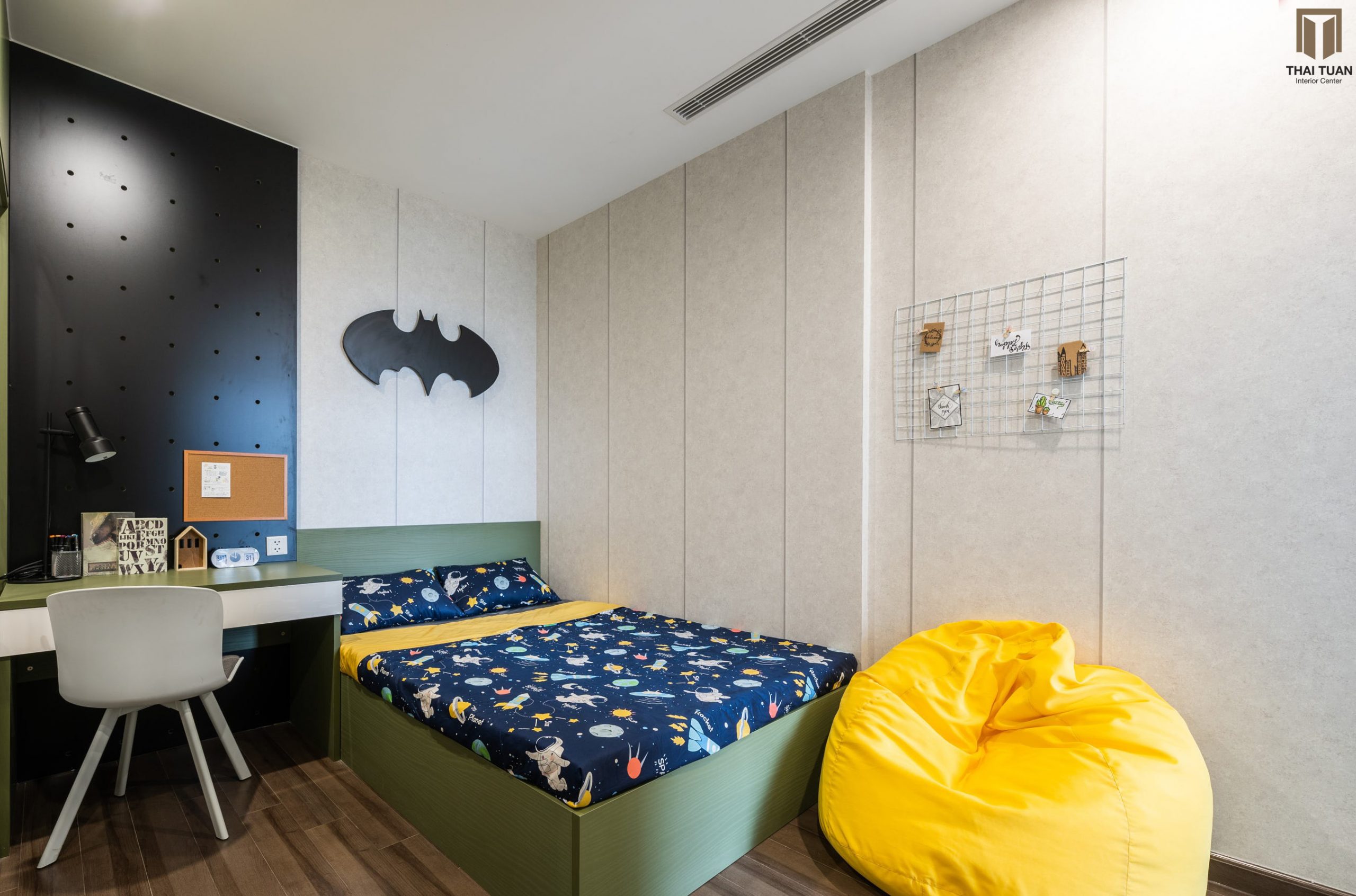 Phòng ngủ cho con với màu sắc rực rỡ