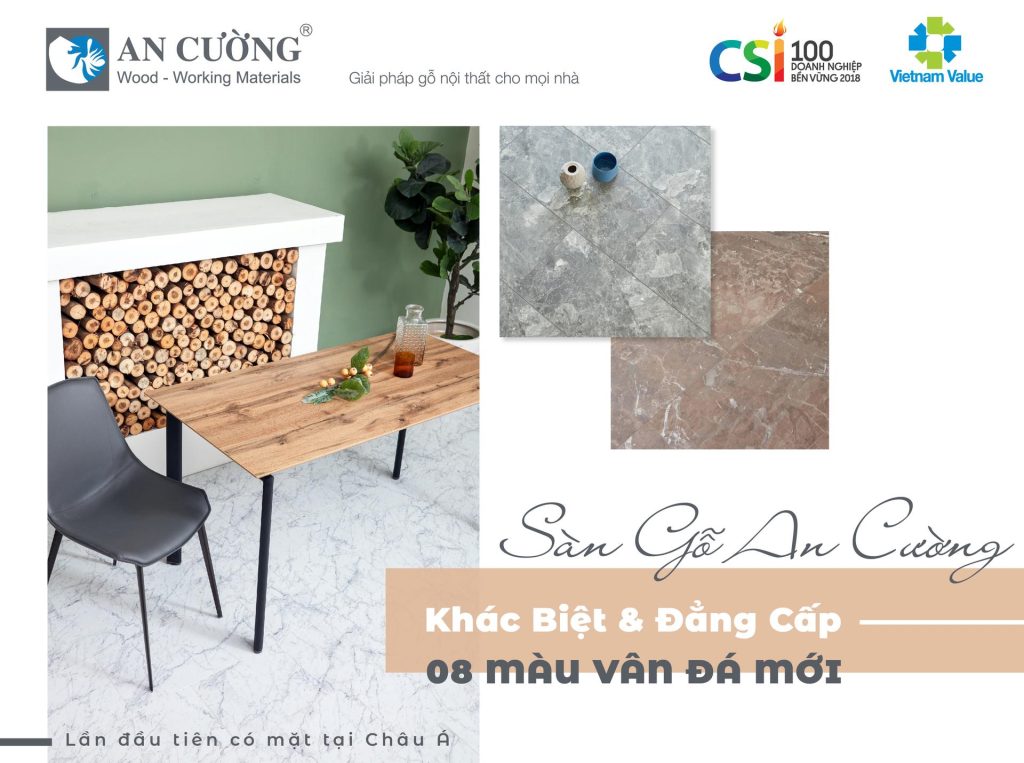 Bộ sưu tập màu vân đá mới nhất của An Cường