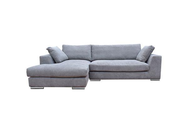 Sofa góc trái Amery vải Holly màu xám 830000331