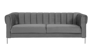 Sofa 3 chỗ Saga vải nhung màu xám đậm 650002363 2