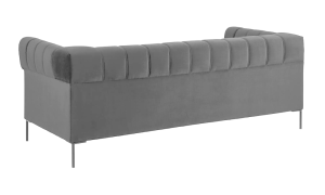 Sofa 3 chỗ Saga vải nhung màu xám đậm 650002363 3