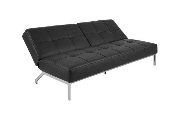 Sofa giường Perugia PU màu đen 3