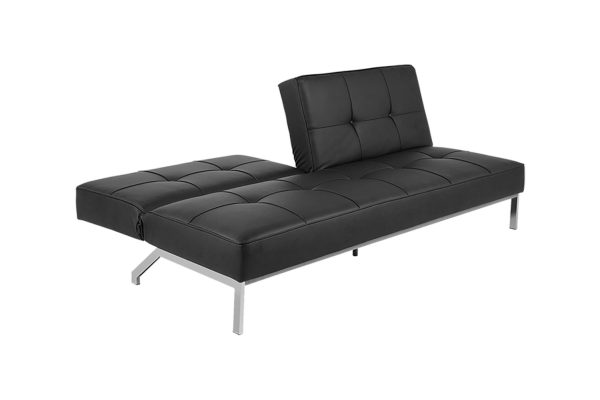 Sofa giường Perugia PU màu đen 4