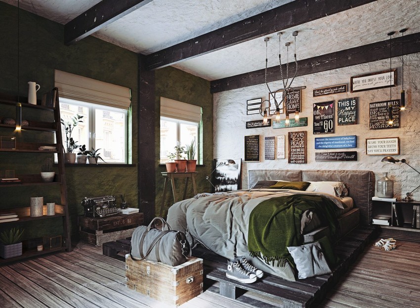 decor phòng ngủ phong cách vintage